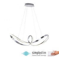 PAUL NEUHAUS LED z�v�sn� sv�tidlo chrom stm�vateln� pam�ov� funkce SimplyDim 3000K PN 8292-17