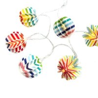 ACA Lighting "pap�rov� dekora�n� �et�z� v�cebarevn� kuli�ky, 10 LED dekora�n� �et�z na baterie (2xAA) tepl� b�l� IP20 135+30cm �ir� p��vodn� kabel XO10WW2A