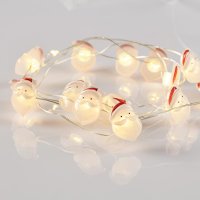 ACA Lighting "santa" 15 mini LED dekora�n� �et�z, WW, st��brn� m��en� dr�t, na baterie (2xAA), IP20, 140+30cm �ir� p��vodn� kabel X07151103