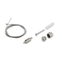 Ocelov� sada pro zav�en� Ideal Lux STEEL KIT SINGLE STEEL CABLE 2MT 271750 ke sv�tidl�m STEEL, lanko s d�lkou 2 m