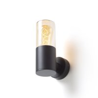 RENDL QUINN nástěnná černá jantarové sklo 230V E27 11W IP54 R14129 RENDL QUINN nástěnná černá jantarové sklo 230V E27 11W IP54 R14129