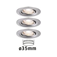 PAULMANN LED vestavn� sv�tidlo Nova mini v�klopn� 3x4W 2700K kov kart��ovan� 230V 942.95