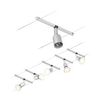 PAULMANN Lankov� syst�m Salt matn� chrom 5 spot� bez zdroje sv�tla max. 10W GU5,3 DC 60VA 944.42