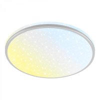 BRILONER Stela stropn� sv�tidlo pr.33 cm - 22W, 2400lm, LED, stm�vateln�, CCT, d�lkov� ovlada�, matn� chrom 3895014