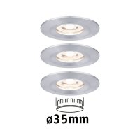 PAULMANN LED vestavn� sv�tidlo Nova mini nev�klopn� IP44 3x4W 2700K hlin�k brou�en� 230V 943.05