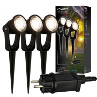 BRILONER Startovac� sada Lillis � CONNECT TO SHINE, 3ks bodov�ch sv�tidely, IP65, �ern� 3918035