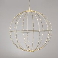 ACA Lighting D30CM st��brn� koule 144 LED, WW, 220-240V, IP44, 3m transparentn� nap�jec� kabel X0614414226