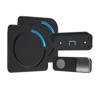 Solight 2x bezdr�tov� zvonek, do z�suvky, 200m, �ern�, learning code 1L67BDZ