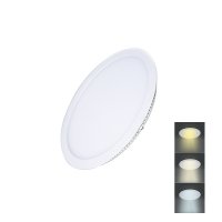 Solight LED mini panel CCT, podhledov�, 6W, 450lm, 3000K, 4000K, 6000K, kulat� WD146
