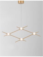NOVA LUCE závěsné svítidlo ATOMO zlatý kov a akryl LED 4 x 2.4W 230V 3000K IP20 9180674 NOVA LUCE závěsné svítidlo ATOMO zlatý kov a akryl LED 4 x 2.4W 230V 3000K IP20 9180674