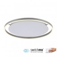 LEUCHTEN DIREKT is JUST LIGHT LED stropn� sv�tidlo, hlin�k, kruhov�, pr.60cm, stm�vateln�, Switchmo, tepl� b�l� krokov� stm�vateln� 3000K