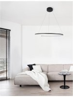 NOVA LUCE závěsné svítidlo BREDA černý hliník a akryl LED 30W 220V 3000K IP20 9010023 NOVA LUCE závěsné svítidlo BREDA černý hliník a akryl LED 30W 220V 3000K IP20 9010023