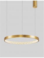 NOVA LUCE závěsné svítidlo PRESTON antický zlatý mosazný hliník a akryl LED 37W 230V 3000K IP20 stmívatelné 9285601 NOVA LUCE závěsné svítidlo PRESTON antický zlatý mosazný hliník a akryl LED 37W 230V 3000K IP20 stmívatelné 9285601