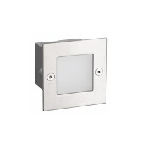 ACA Lighting LED zapu�t�n� venkovn� orienta�n� sv�tidlo 70X70 st��brn� 2W 6000K 100Lm 230V IP54 RA80 PAS260NMS