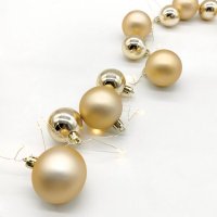 ACA Lighting "40 stříbrných a chromovaných baněk" 80 mini LED dekorační řetěz, WW, stříbrný měďený drát, na baterie (3xAA) IP20 30cm+2m X068011228 ACA Lighting "40 stříbrných a chromovaných baněk" 80 mini LED dekorační řetěz, WW, stříbrný měďený drát, na baterie (3xAA) IP20 30cm+2m X068011228