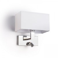 RENDL PLAZA nástěnná s LED bodovkou bílá chrom 230V E27 LED 42+3W 3000K R11982 RENDL PLAZA nástěnná s LED bodovkou bílá chrom 230V E27 LED 42+3W 3000K R11982