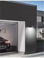 NOVA LUCE venkovn� n�st�nn� sv�tidlo APOLLO tmav� �ed� hlin�k akrylov� difuzor LED 5W 3000K 110-265V 120st. IP54 713411