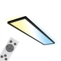 BRILONER Tava LED stropn� sv�tidlo 98cm, stm�vateln�, d�lkov� ovlada�, �ern� 7533015