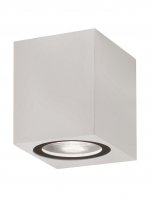NOVA LUCE venkovn� n�st�nn� sv�tidlo NERO hlin�k b�l� sklen�n� difuzor GU10 1x7W 220-240V IP54 bez ��rovky sv�tlo dol� 910041
