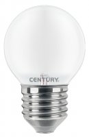 CENTURY LED FILAMENT MINI GLOBE SATEN 6W E27 3000K 806Lm 360d 45x72mm IP20 CEN INSH1G-062730
