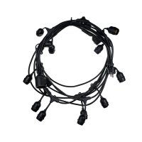 CENTURY venkovn� girlanda �ern� WIRE FIESTA 220-240V 15xE27 IP44 9,27m