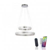 PAUL NEUHAUS Q-VITO LED z�v�sn� sv�tidlo v barv� oceli s nastavitelnou barvou sv�tla a ovlada�em Smart Home ZigBee 2700-5000K