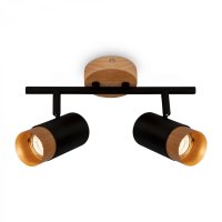 BRILONER Plek nástěnné svítidlo, nastavitelné, dřevo, 2-ramenné, černé 2144025 BRILONER Plek nástěnné svítidlo, nastavitelné, dřevo, 2-ramenné, černé 2144025