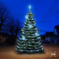 LED sv�teln� sada na stromy vysok� 6-8m, ledov� b�l� s Flash, dekory EFD01