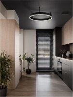 NOVA LUCE stropn� sv�tidlo MOTIF LED stropn� sv�tidlo �ern� hlin�k IP20 3000K 40W 220-240V stm�vateln� 9063601