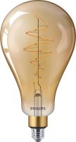 Philips Vintage LED ��rovka E27 A160 40W 470lm 1800K stm�vateln�, jantarov�