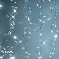 DecoLED LED sv�teln� z�clona, FLASH, 1x1,5 m, ledov� b�l�, 150 diod, IP67