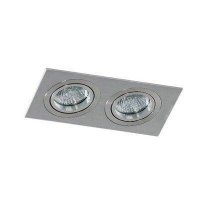Stropní bodové zápustné svítidlo AZzardo Caro 2 Square aluminium AZ2438 GU10 2x40W IP20 17,4cm hliníkové Stropní bodové zápustné svítidlo AZzardo Caro 2 Square aluminium AZ2438 GU10 2x40W IP20 17,4cm hliníkové