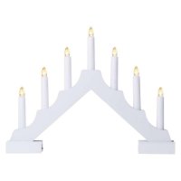 EMOS LED sv�cen d�ev�n� b�l�, 29 cm, 2x AA, vnit�n�, tepl� b�l�, �asova� DCAW12