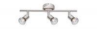 Nova Luce Modern� stropn� li�ta Base se t�emi nastaviteln�mi spoty - 3 x 50 W, nikl NV 660003