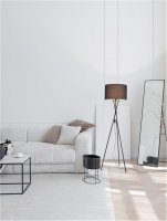 NOVA LUCE stojac� lampa RETRO �ern� st�nidlo �ern� kov E27 1x12W 230V IP20 bez ��rovky 9050160