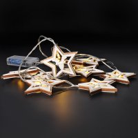 Solight LED v�no�n� �et�z hv�zdy, 10x LED, d�evo, 1,5m, 2x AA 1V271