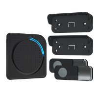 Solight bezdr�tov� zvonek, 2 tla��tka, do z�suvky, 200m, �ern�, learning code 1L67BDT