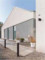 NOVA LUCE venkovn� n�st�nn� sv�tidlo ZOSIA tmav� �ed� hlin�k a �ir� akryl E27 1x12W 220-240V bez ��rovky IP65 9060181