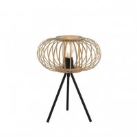 LEUCHTEN DIREKT is JUST LIGHT Stoln� lampa, E27 pro LED ��rovka vym�niteln�, d�evo