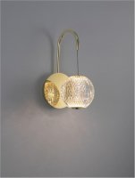 NOVA LUCE n�st�nn� sv�tidlo BRILLANTE zlat� hlin�k a akryl LED 4.2W 230V 3200K IP44 9695100