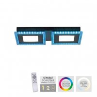 LEUCHTEN DIREKT is JUST LIGHT LED stropn� sv�tidlo �ern� RGB, CCT stm�vateln� s d�lkov�m ovl�d�n�m 2700-5000K LD 14512-18