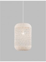 NOVA LUCE závěsné svítidlo AURORA bílý ratan bílý kabel E27 1x12W IP20 bez žárovky 9587162 NOVA LUCE závěsné svítidlo AURORA bílý ratan bílý kabel E27 1x12W IP20 bez žárovky 9587162