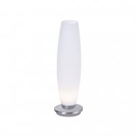 PAUL NEUHAUS LED stoln� lampa z op�lov�ho skla v jednoduch�m designu a st��brnou nohou 2700K PN 4027-55