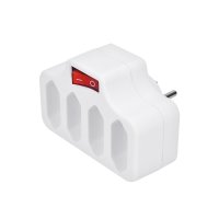 Solight rozbo�ka, 4 x 2,5A, b�l�, vyp�na� P84