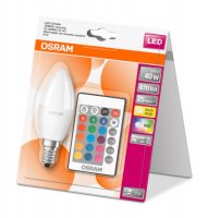 OSRAM LED STAR+ CL B RGBW FR 40 stmívatelné ovladačem 5,5W/827 E14 OSRAM LED STAR+ CL B RGBW FR 40 stmívatelné ovladačem 5,5W/827 E14