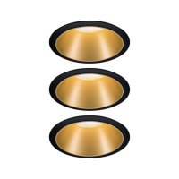 PAULMANN Smart Home Zigbee set Smart Home Zigbee 3.0 vestavné svítidlo Cole + Zigbee Coin IP44 kruhové 88mm 3x6W 230V stmívatelné 2700K černá/zlatá mat PAULMANN Smart Home Zigbee set Smart Home Zigbee 3.0 vestavné svítidlo Cole + Zigbee Coin IP44 kruhové 88mm 3x6W 230V stmívatelné 2700K černá/zlatá mat