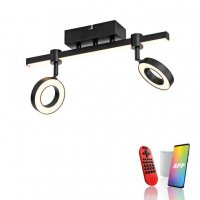 JUST LIGHT LED stropn� sv�tidlo �ern� Smarthome stm�vateln� d�lkov� ovlada� s aplikac� Tuya RGB/2700-5000K LD 12075-18