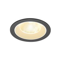 BIG WHITE (SLV) NUMINOS L Stropn� vestavn� sv�tidlo, 3000 K, 20�, IP20, kulat�, �ern� / b�l� 1009775