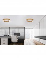 NOVA LUCE stropn� sv�tidlo MORBIDO zlat� mosazn� hlin�k a akryl LED 50W 230V 2700K - 4000K IP20 v�. d�lkov�ho ovl�d�n� stm�vateln� Tuya 9345634