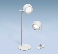 CENTURY LED stoln� lampa s odn�matelnou nab�jec� hlavou b�l� 1.8W 4000K USB IP20